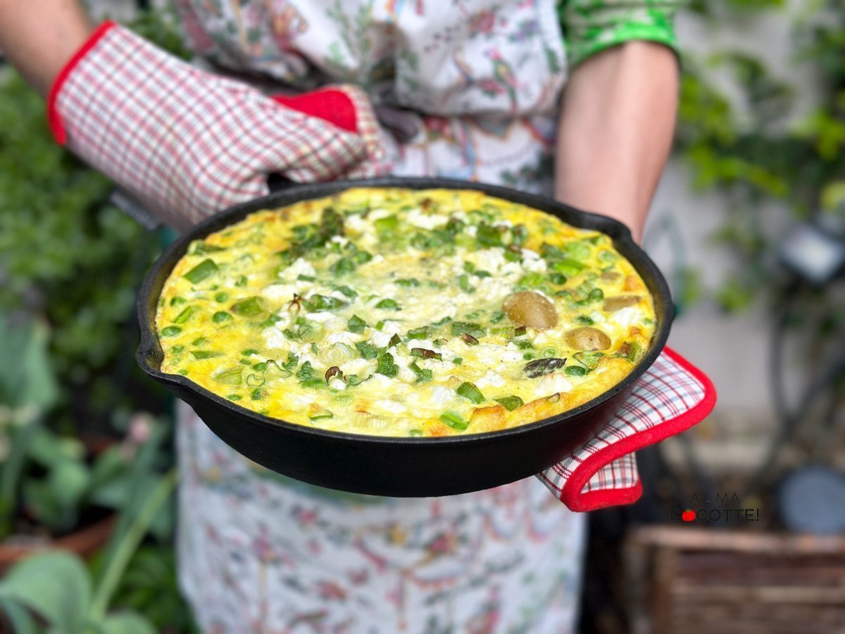 Frittata Aux Asperges Petits Pois Et Feta