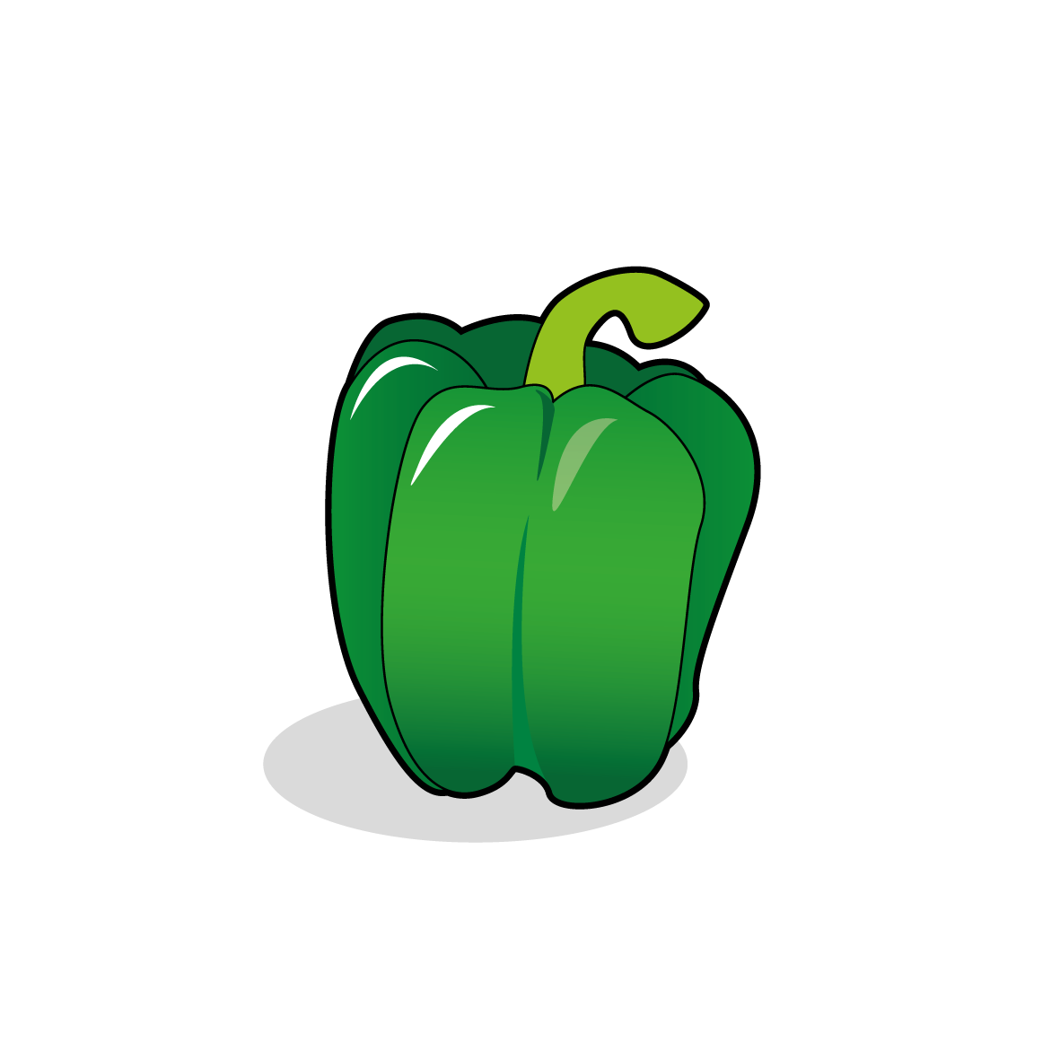 Icone d'un poivron vert, ailmacocotte.com