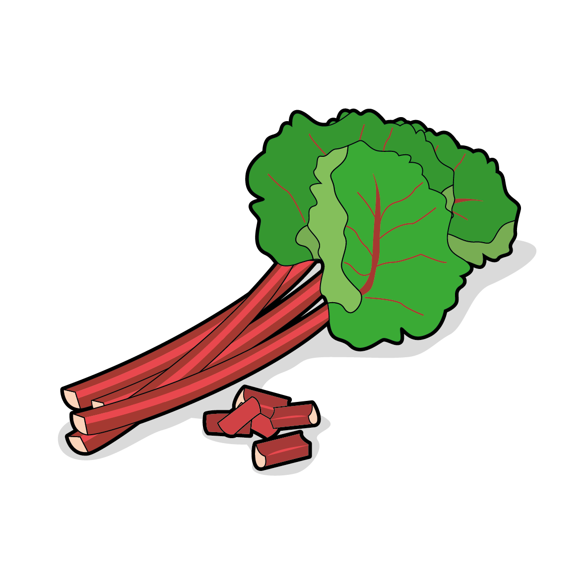 Icone de tiges de rhubarbe, ailmacocotte.com