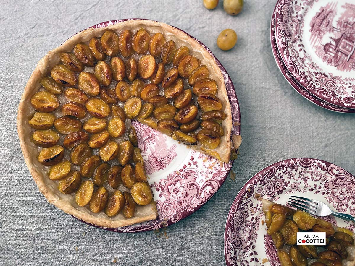 Tarte feuilletée aux mirabelles, ailmacocotte.com