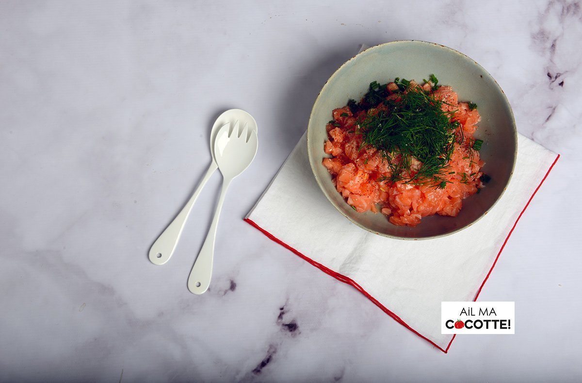 Tartare de saumon pommes de terre Tartare de saumon pommes de terre