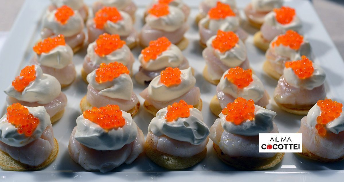 Miniblinis chantilly saint-Jacques Miniblinis chantilly saint-Jacques