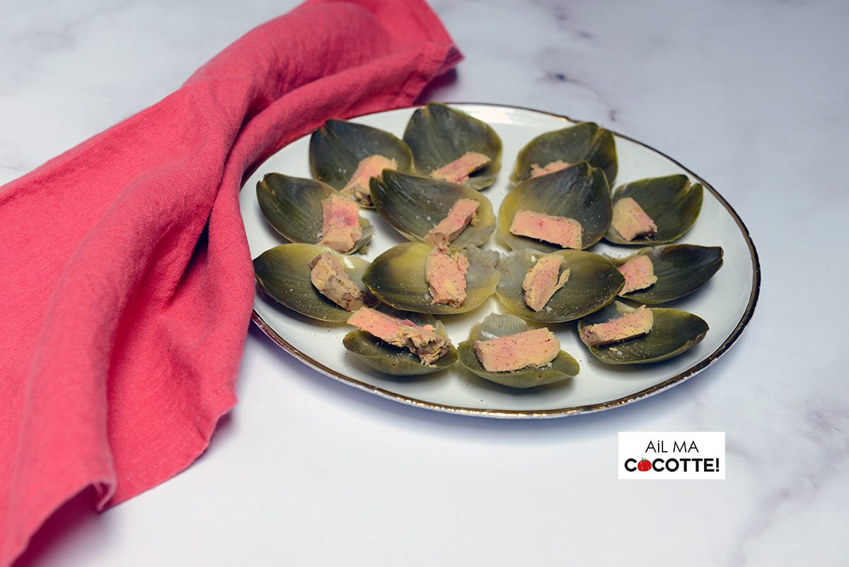 Feuilles d'artichaut au foie gras Feuilles d'artichaut au foie gras