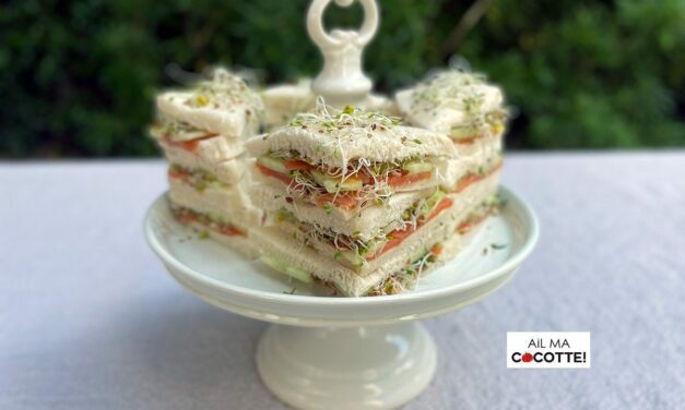 PETITS SANDWICHS AU CRABE ET AU CONCOMBRE