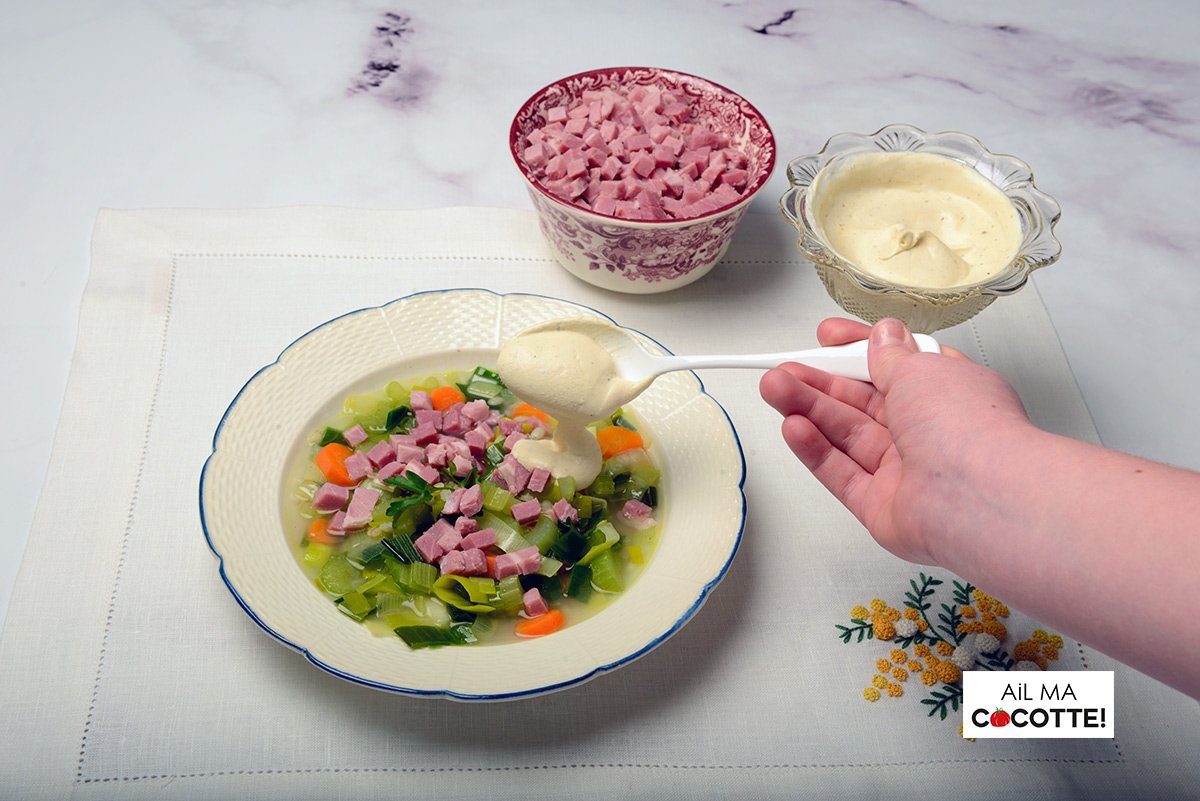 Soupe aux légumes et à l'orge, ailmacocotte.com