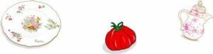 Icones vaisselles et tomate, ailmacocotte.com