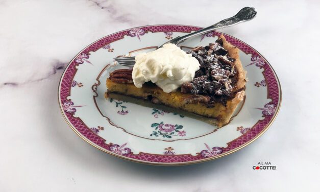 TARTE À LA COURGE, CHOCOLAT ET NOIX DE PÉCAN