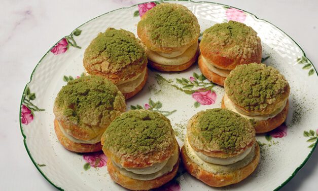 COURONNE DE CHOUX CROUSTILLANTS AU THÉ MATCHA