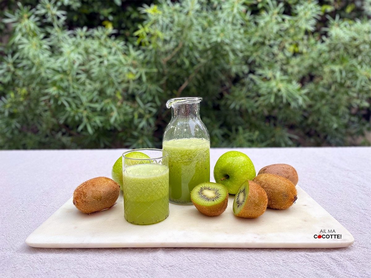 Jus de kiwis et pommes vertes