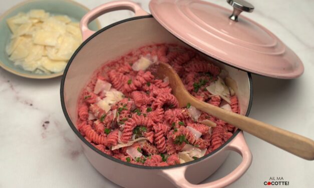 PÂTES ROSES AU GORGONZOLA